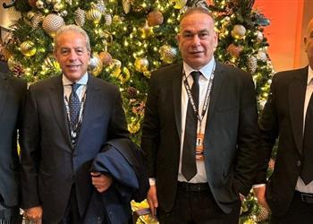 وصول حسام وإبراهيم حسن حفل سحب قرعة كأس العالم 2026