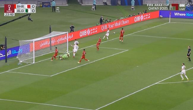 هدف الجزائر الاول في مرمي البحرين بكاس العرب