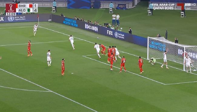 هدف الجزائر الملغي امام البحرين بكاس العرب