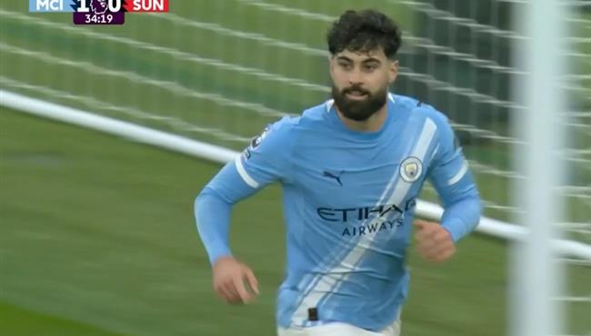 هدف مانشستر سيتي الثاني في مرمي سندرلاند بالدوري الانجليزي