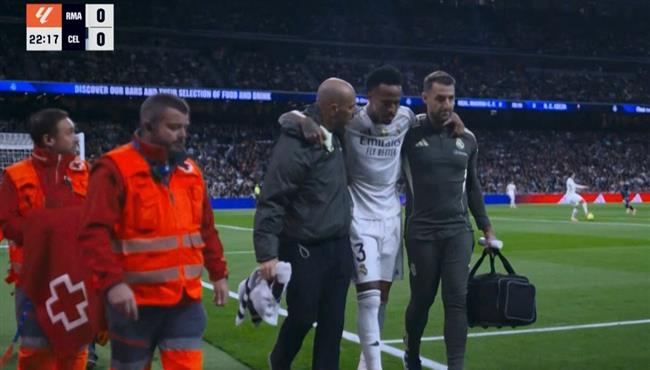 اصابة ميليتاو القوية في مباراة ريال مدريد وسيلتا فيجو بالدوري الاسباني