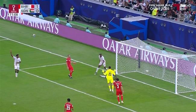 هدف تعادل السودان مع البحرين بكأس العرب