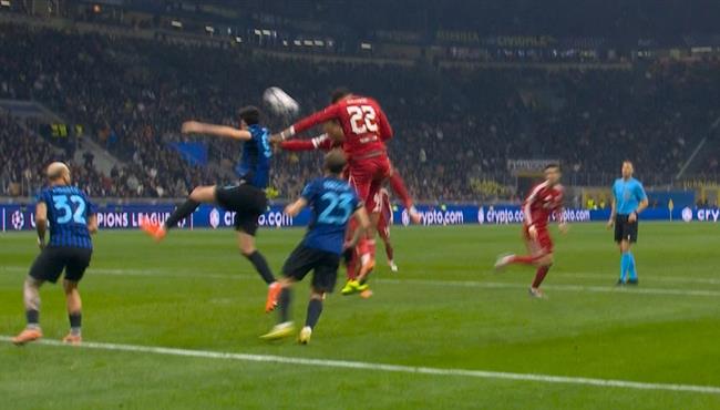 هدف ليفربول الملغي امام انتر ميلان بدوري ابطال اوروبا