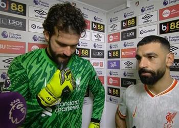 أليسون محمد صلاح فعل شيئ ا لا يحبه في مباراة ليفربول وبورنموث