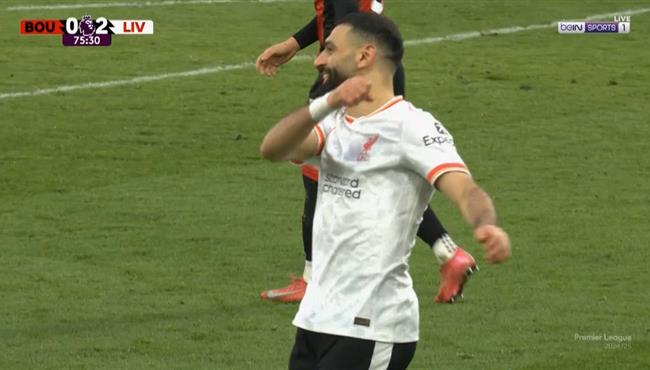 هدف محمد صلاح الثاني الرائع في مرمي بورنموث ورد فعل سلوت