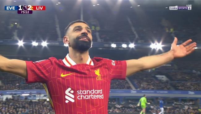هدف محمد صلاح في مرمي ايفرتون بالدوري الانجليزي