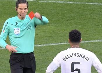 فيديو بيلينجهام يغادر مباراة ريال مدريد وأوساسونا بالبطاقة الحمراء