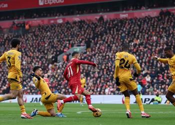 فيديو محمد صلاح يسجل هدف ليفربول الثاني أمام ولفرهامبتون