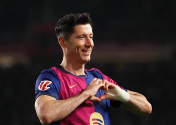 فيديو ليفاندوفسكي يسجل هدف برشلونة الأول أمام رايو فاليكانو