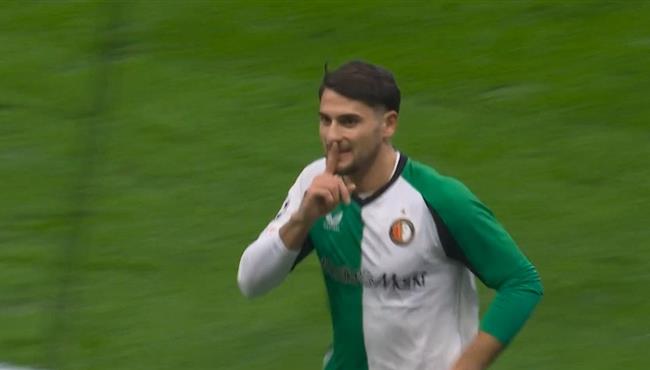 هدف تعادل فينورد مع ميلان 1 1 دوري ابطال اوروبا