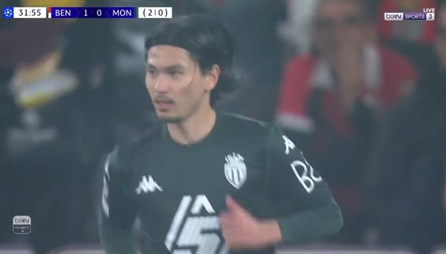 هدف تعادل موناكو مع بنفيكا (1-1) مينامينو