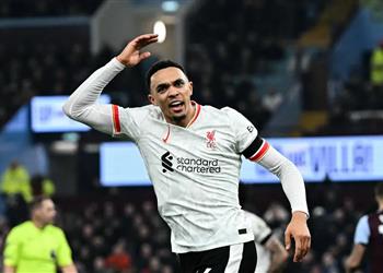 فيديو أسيست محمد صلاح أرنولد ي سجل هدف تعادل ليفربول أمام أستون فيلا