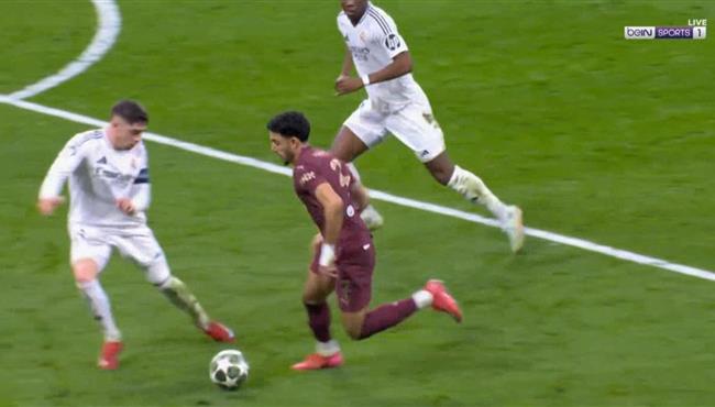 ملخص لمسات عمر مرموش امام ريال مدريد في دوري ابطال اوروبا