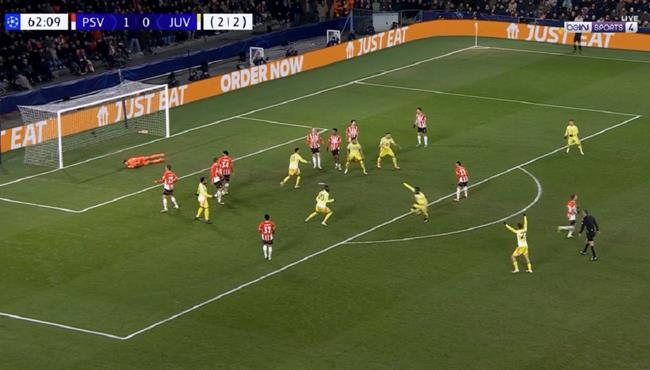 اهداف مباراة يوفنتوس وايندهوفن 1 3 دوري ابطال اوروبا