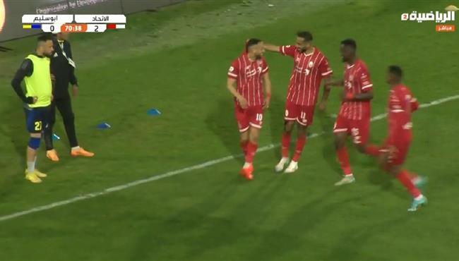 اسيست محمود كهربا الثاني في مباراة الاتحاد الليبي وابو سليم بالدوري الليبي