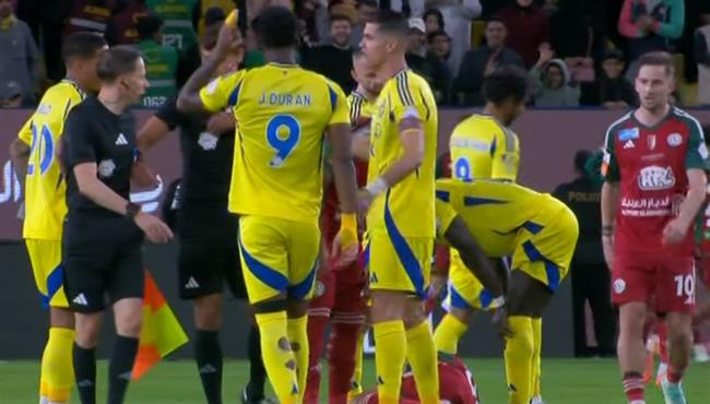 طرد دوران في مباراة النصر والاتفاق بالدوري السعودي