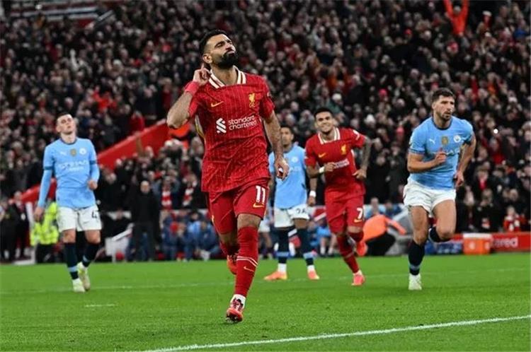 محمد صلاح سجل في مانشستر سيتي بمباراة أنفيلد