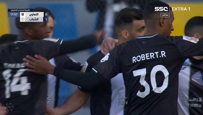 اهداف مباراة الشباب والتعاون 2 2 الدوري السعودي