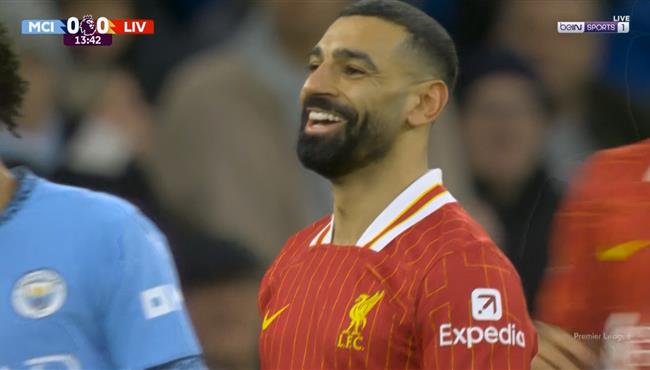 هدف محمد صلاح في مرمي مانشستر سيتي بالدوري الانجليزي