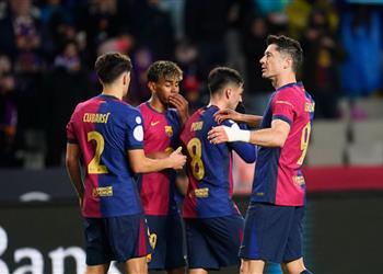 فيديو سحر لامين يامال ليفاندوفسكي يسجل هدف برشلونة الرابع أمام أتلتيكو مدريد