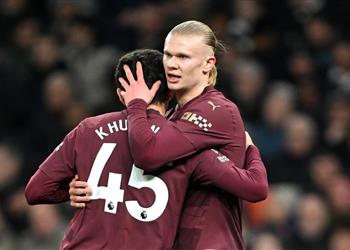 فيديو هالاند يسجل هدف مانشستر سيتي الأول أمام توتنهام