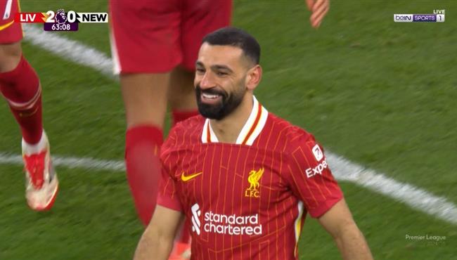 هدف ليفربول الثاني في مرمي نيوكاسل اسيست محمد صلاح