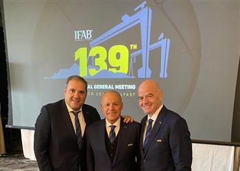 أبوريدة يناقش تعديلات كرة القدم العالمية بمرافقة إنفانتينو