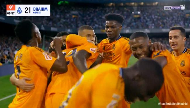 اهداف مباراة ريال مدريد وريال بيتيس 1 2 الدوري الاسباني