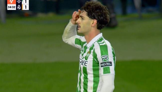 هدف تعادل ريال بيتيس مع ريال مدريد 1 1 الدوري الاسباني