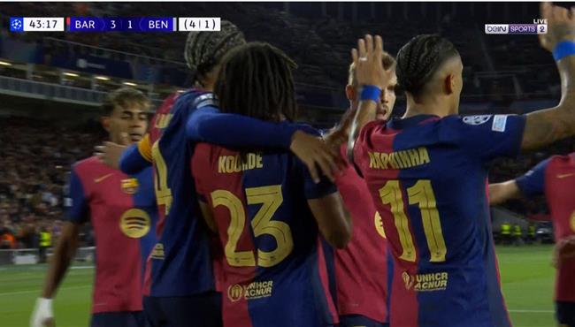 هدف رافينيا الثاني في مرمي بنفيكا بدوري ابطال اوروبا