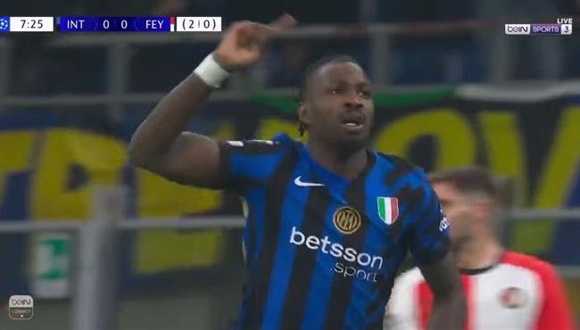 هدف انتر ميلان الاول الرائع في مرمي فينورد بدوري ابطال اوروبا
