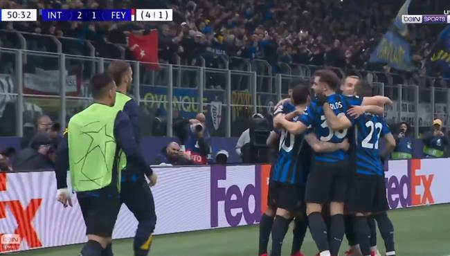 هدف انتر ميلان الثاني في مرمي فينورد بدوري ابطال اوروبا