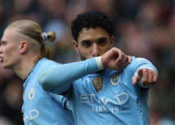 ماذا قدم عمر مرموش في مباراة مانشستر سيتي وبرايتون بالدوري الإنجليزي فيديو
