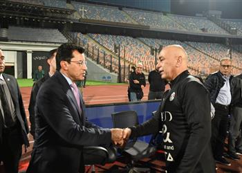 صور وزير الرياضة يدعم منتخب مصر قبل مواجهتي إثيوبيا وسيراليون في تصفيات كأس العالم