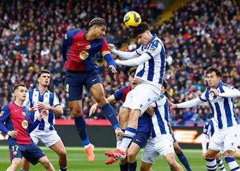 فيديو أراوخو وليفاندوفسكي يسجلان الرابع والخامس لـ برشلونة أمام ريال سوسيداد