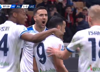 فيديو بـ10 لاعبين ميلان يسقط أمام لاتسيو في الوقت القاتل بـ الدوري الإيطالي