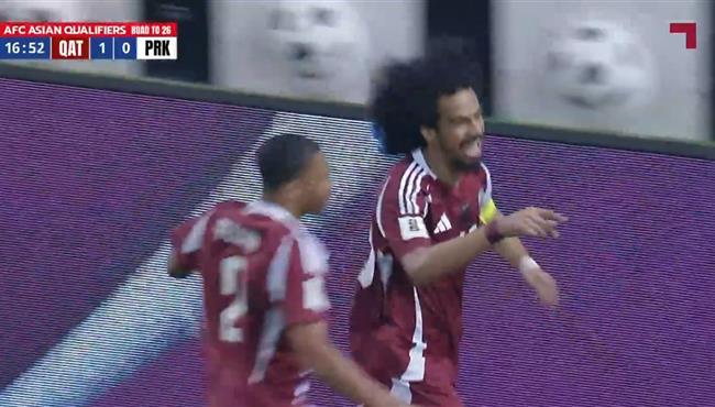 هدف قطر الاول في مرمي كوريا الشمالية بتصفيات كاس العالم