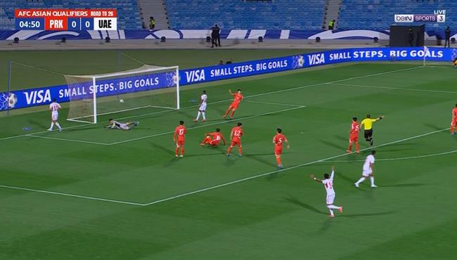 هدف الامارات الاول في مرمي كوريا الشمالية بتصفيات كأس العالم