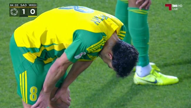 حمدي فتحي يتسبب في ركلة جزاء للسد امام الوكرة تسجل هدف