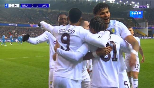 اهداف مباراة استون فيلا وكلوب بروج 3 1 دوري ابطال اوروبا