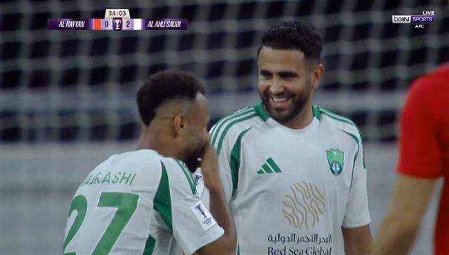 هدف رياض محرز في مرمي الريان بدوري ابطال اسيا