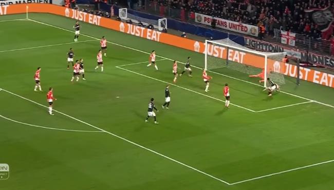 هدف ارسنال الاول في مرمي ايندهوفن بدوري ابطال اوروبا