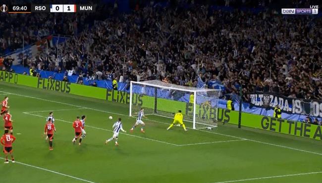 هدف تعادل ريال سوسيداد مع مانشستر يونايتد 1 1 الدوري الاوروبي