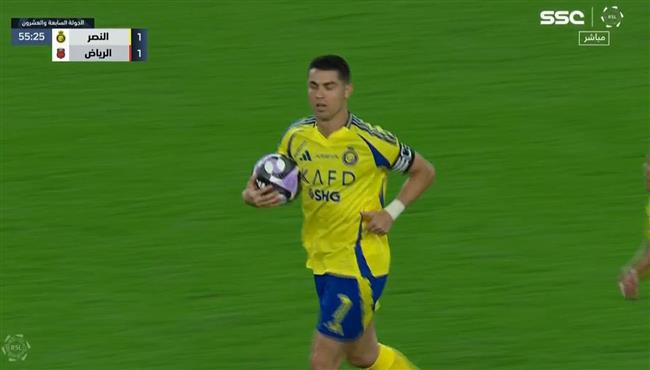 هدف رونالدو الاول في مرمي الرياض بالدوري السعودي