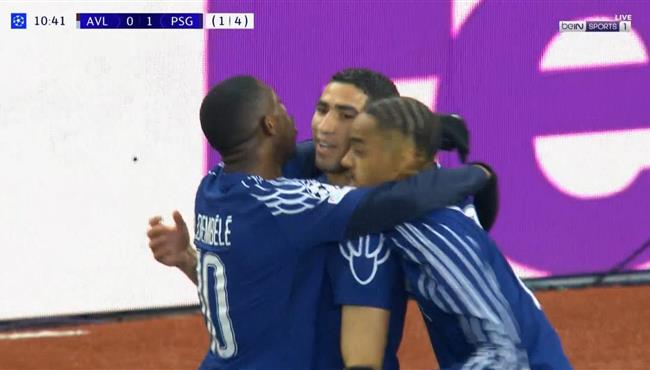 اهداف مباراة باريس سان جيرمان واستون فيلا 2 3 دوري ابطال اوروبا