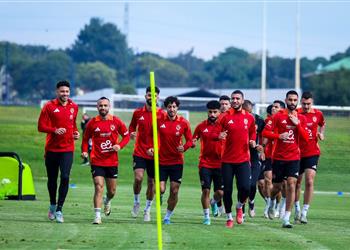 الأهلي يخوض مرانه الأخير على ملعب لوفتوس استعداد ا لمواجهة صن داونز