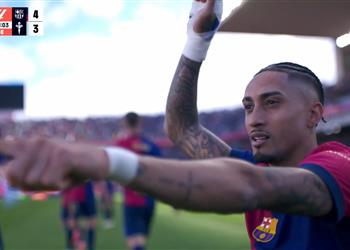 في الوقت القاتل رافينها يسجل هدف برشلونة الرابع أمام سيلتا فيجو