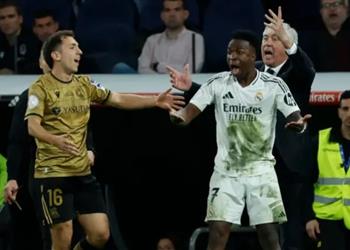بعد توبيخ أنشيلوتي كيف تحو ل فينيسيوس من متهم إلى بطل في مباراة ريال سوسيداد