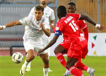 فيديو المصري يهزم سيمبا بثنائية دغموم وإيبوكا في ذهاب ربع نهائي الكونفدرالية