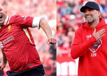 فيديو لفتة رائعة من سلوت تجاه كلوب بعد تتويج ليفربول بـ الدوري الإنجليزي